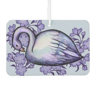 Purple Swan Flower Lake Swans Air Freshener