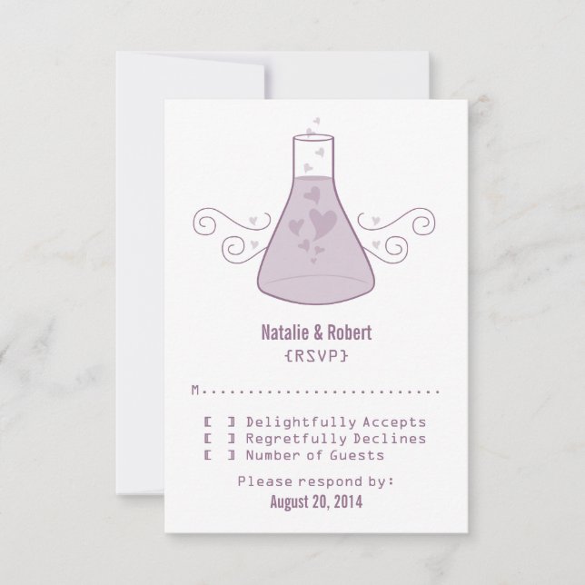 Purple Sweet Chemistry Response Card (Front)