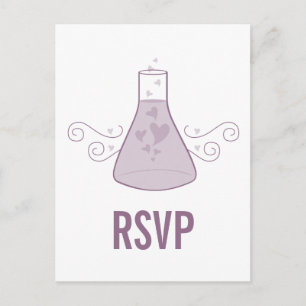 Purple Sweet Chemistry RSVP Postcard