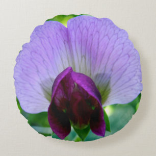 Purple Sweet Pea Flower Pillow
