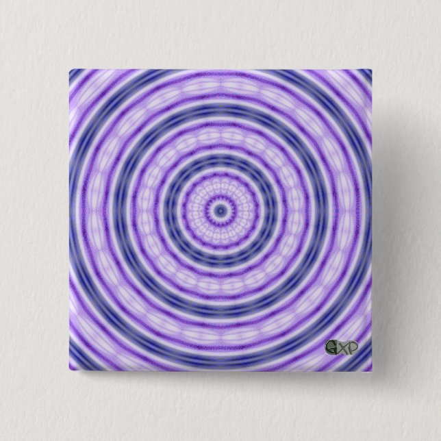 Purple Swirl Badge 2 Inch Square Button (Front)