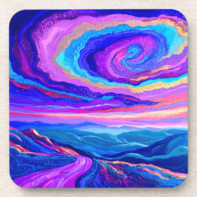 Purple Swirl Coaster (Front)