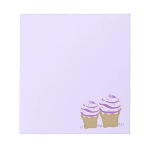 Purple Swirl Cupcakes Notepad