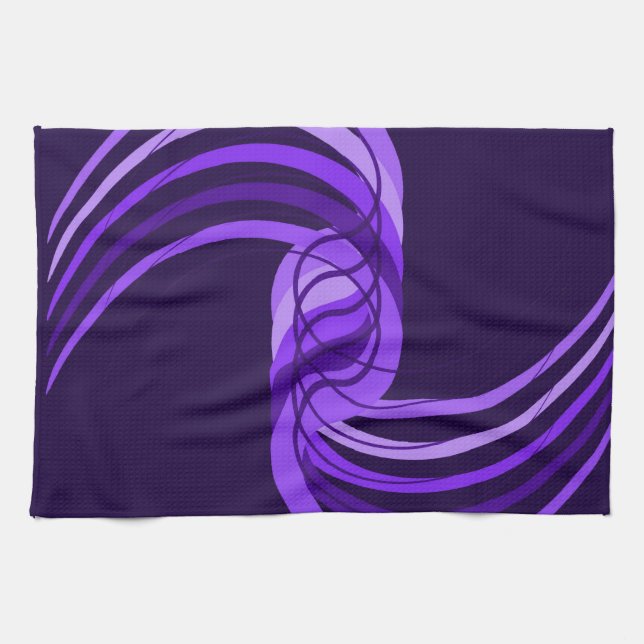 Purple Swirl Kitchen Towel (Horizontal)