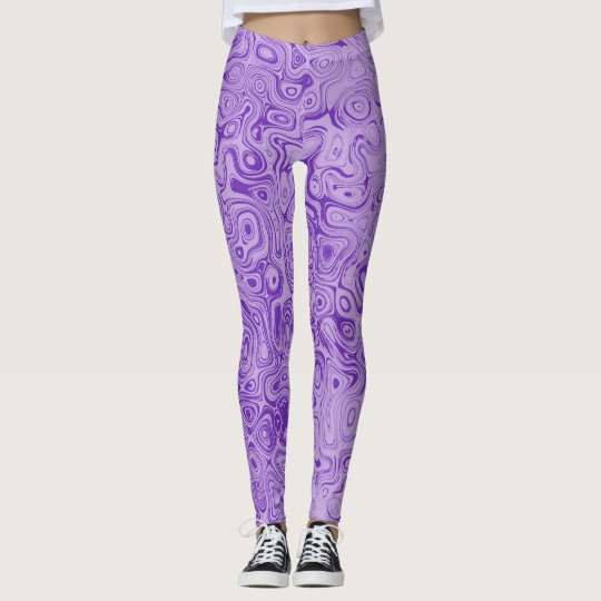 Purple Swirl Leggings by John Oven