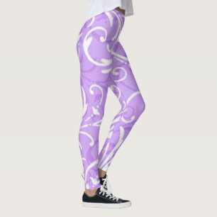 Purple Swirl Pattern Leggings