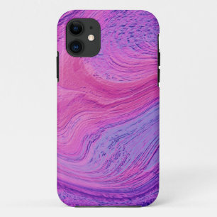 Purple Swirling Abstract Art iPhone 11 Case