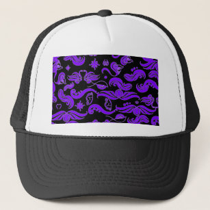 Purple Swirls Pattern Trucker Hat