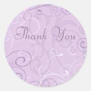 Purple Swirls Thank You Envelope Seals