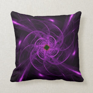 Purple Swirls Throw Pillow