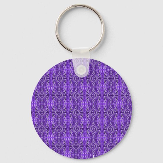 Purple Symmetrical Diamond Shaped Pattern Keychain (Front)