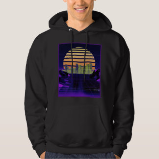 Purple Synthwave Design Men's Hoodie