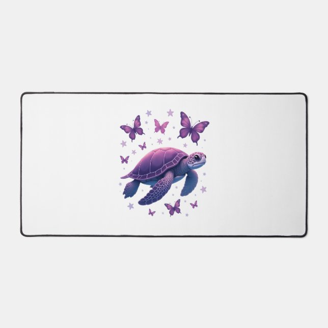 Purple - T-shirt papillon de tortue de mer (Recto)