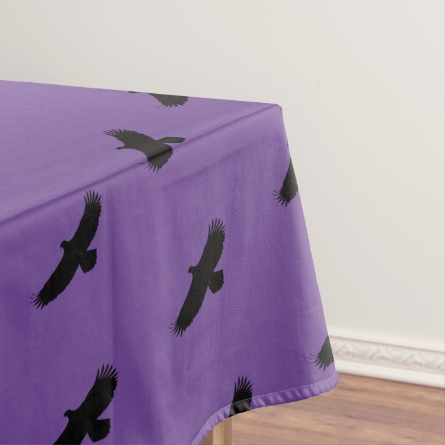 Purple Tablecloth with Eagles - Custom Colours (In Situ)