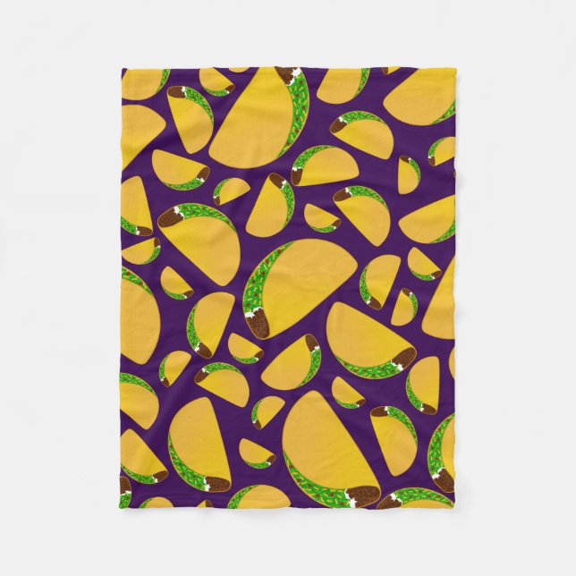 Purple tacos fleece blanket (Front)