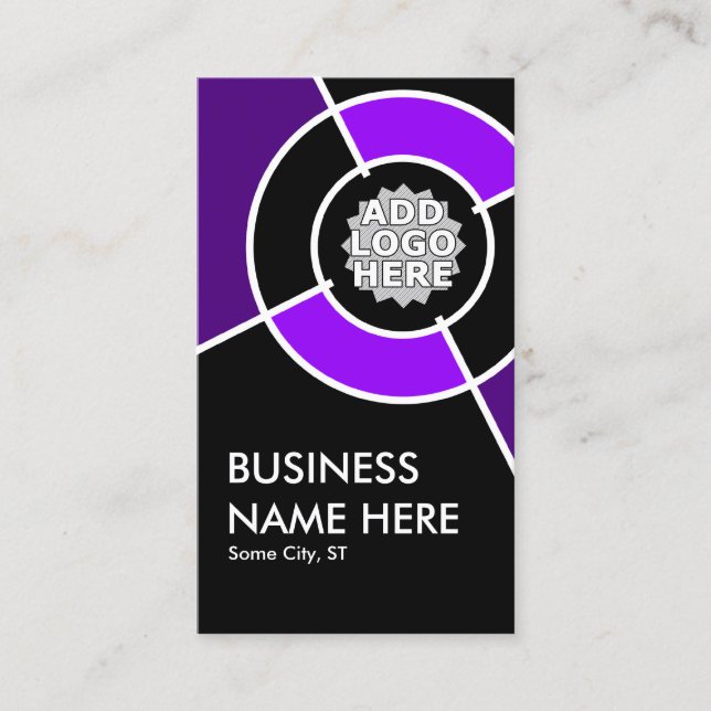purple target logo business card (Front)