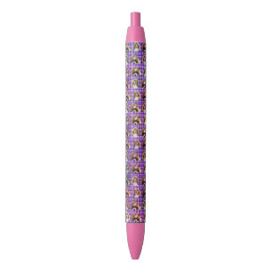 Purple Tartan Cavalier Spaniels Pattern, Pen