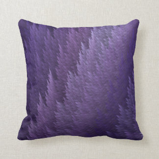 Purple Tartan Feather Pattern Design Throw Pillow