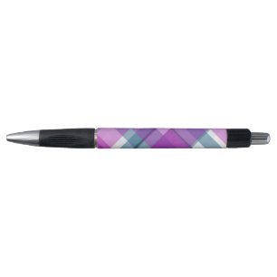 Purple Tartan Pattern Pen
