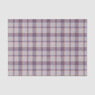 Purple tartan tissue paper