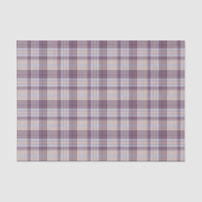 Purple tartan tissue paper (Front)