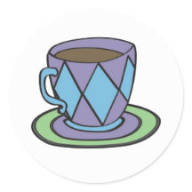 Purple Teacup Sticker