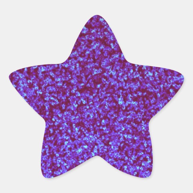 Purple teal blue glitter combo star sticker (Front)