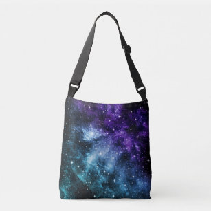 Purple Teal Galaxy Nebula Dream #1 Crossbody Bag
