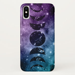 Purple Teal Galaxy Nebula Dream Moon Phases #1 Case-Mate iPhone Case