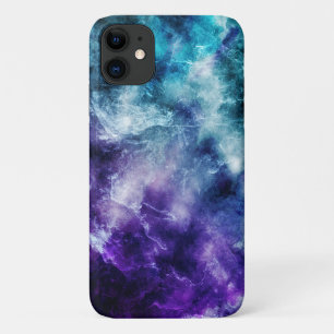 Purple Teal Galaxy Nebula Marble Dream #1 iPhone 11 Case