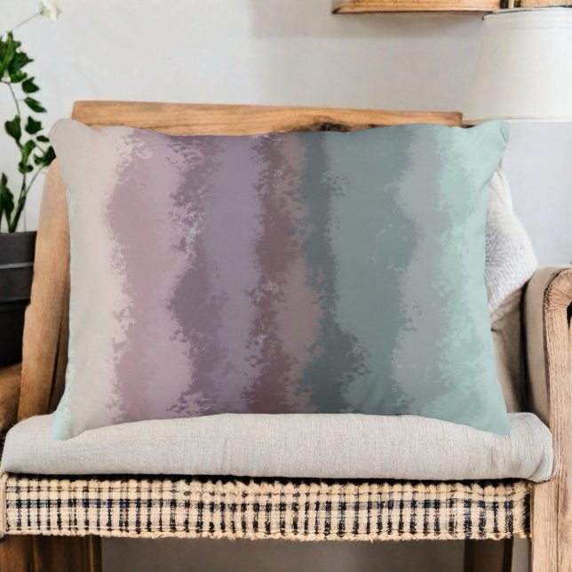Purple teal gradient ombre modern abstract striped accent pillow (Creator Uploaded)