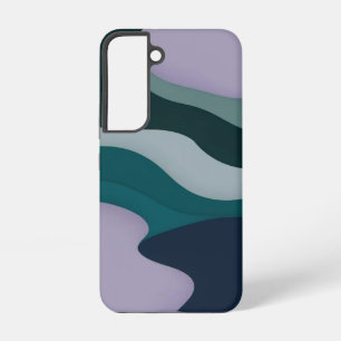 Purple, Teal & Navy Minimalist Design Samsung Galaxy Case