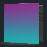Purple & Teal Ombre Binder<br><div class="desc">Purple & Teal Ombre 3-Ring Binder With Black Interior</div>