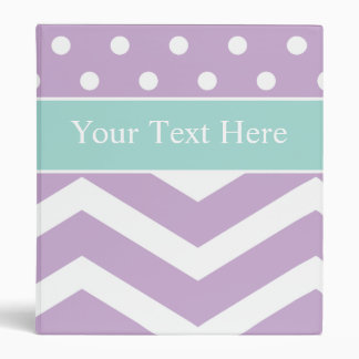 Purple Teal Pattern Custom Binder