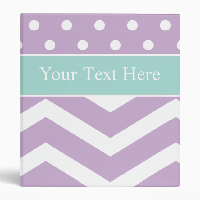 Purple Teal Pattern Custom Binder (Front)