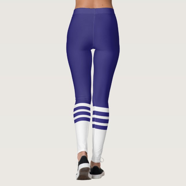 Purple Team Custom Colour Tube Sock Leggings (Back)