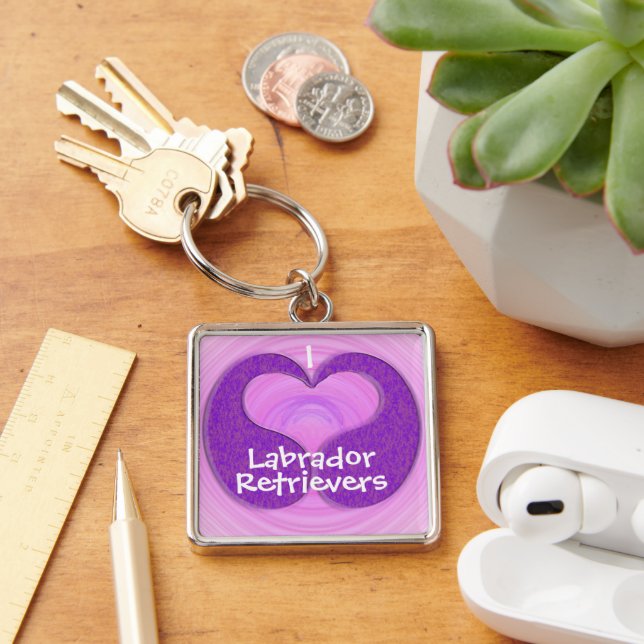 Purple Teardrop Heart Keychain (Desk)