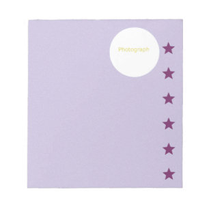 Purple Template with Stars Notepad