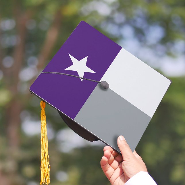 Purple Texas State Flag Graduation Cap Topper (Creator Uploaded)