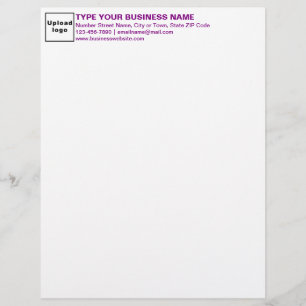 Purple Texts Heading of Business Letterhead