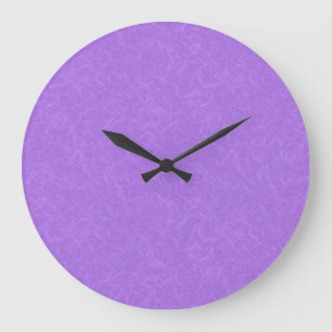 Purple textured surface with swirling pattern large clock