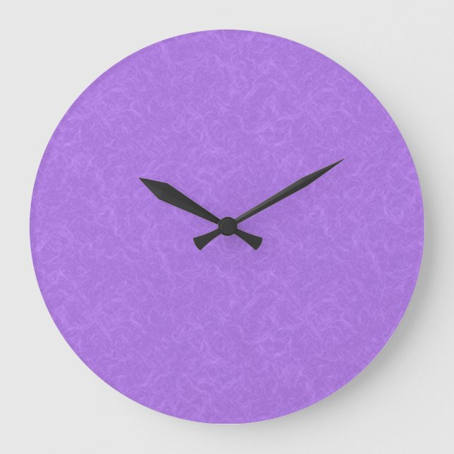 Purple textured surface with swirling pattern large clock (Front)