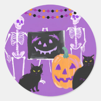 Purple themed Halloween Stickers