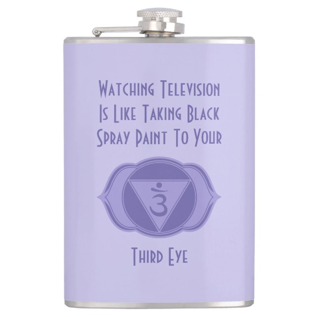 Purple Third Eye Chakra Quote Flask (Front)