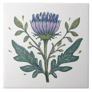 Purple Thistle  Tile