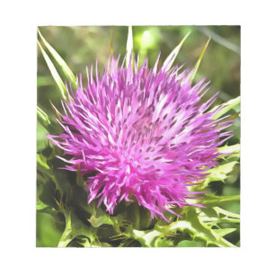 Purple Thistle Wildflower Notepad