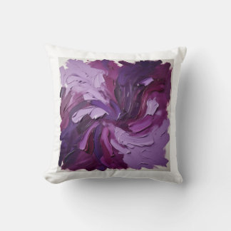 Purple throw pillow