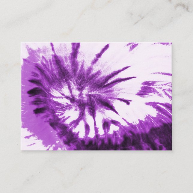 Purple Tie Dye Pattern Business Card (Front)