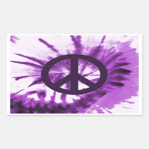 Purple Tie-Dye with Peace Symbol Sticker