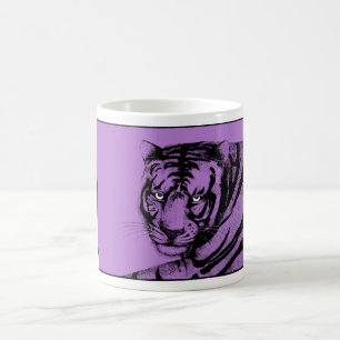 PURPLE TIGER COFFEE MUG